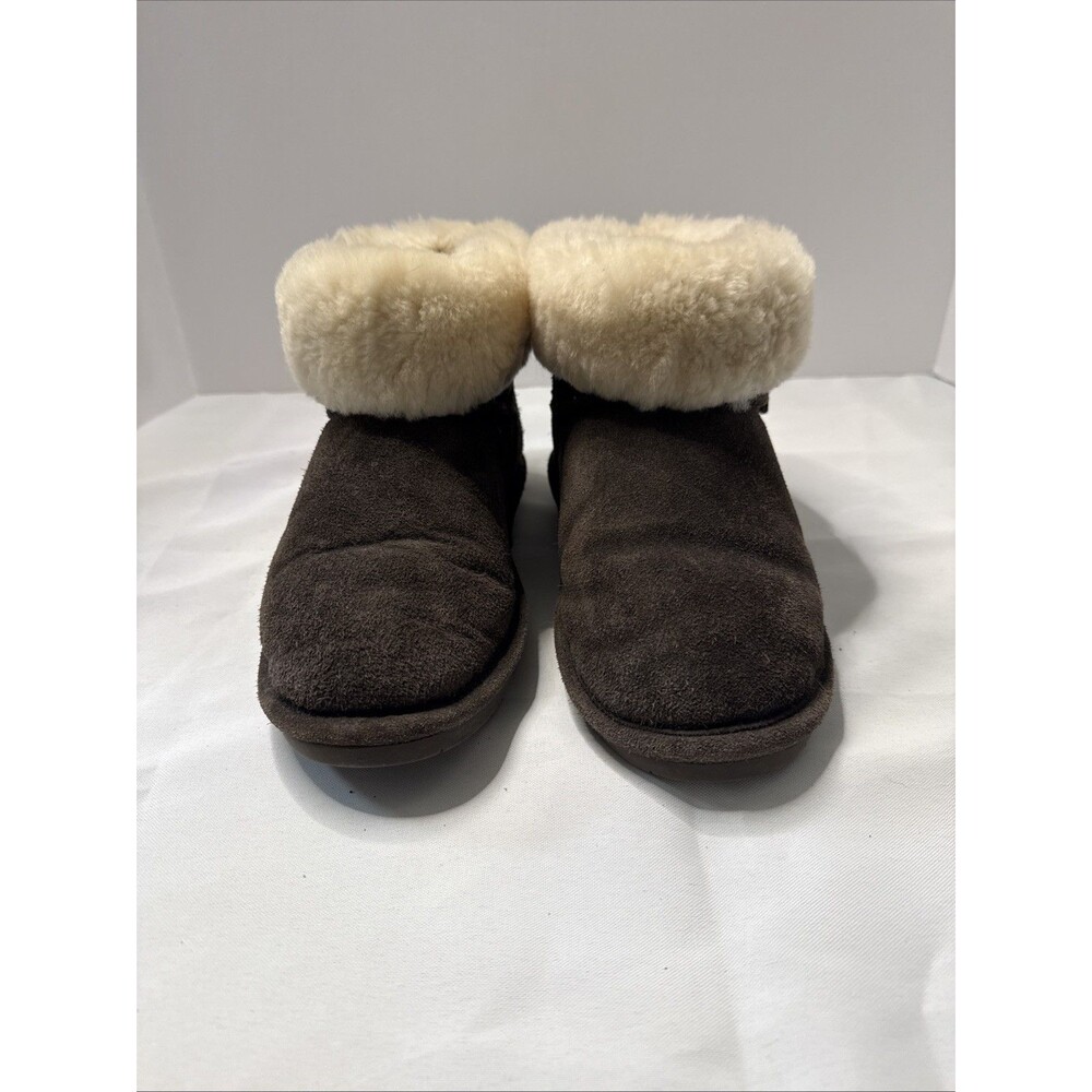 BEARPAW Abby 1257W Suede Sheepskin Lined Youth Size 5